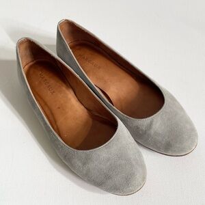 Margaux Suede Flats Women’s Leather Shoes Light Blue Teal Classic Footwear 36